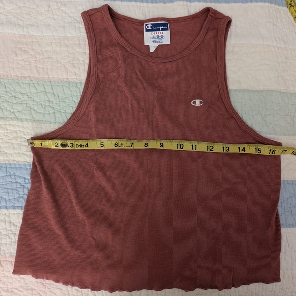 Champion tank crop ribbed top rust-color Sz XL - Picture 7 of 7